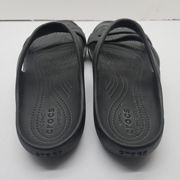Crocs Women’s Kadee II Comfort Sandals Strappy Slip On Black Sz 10 - Picture 5 of 7